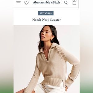 Abercrombie Notch-Neck Sweater